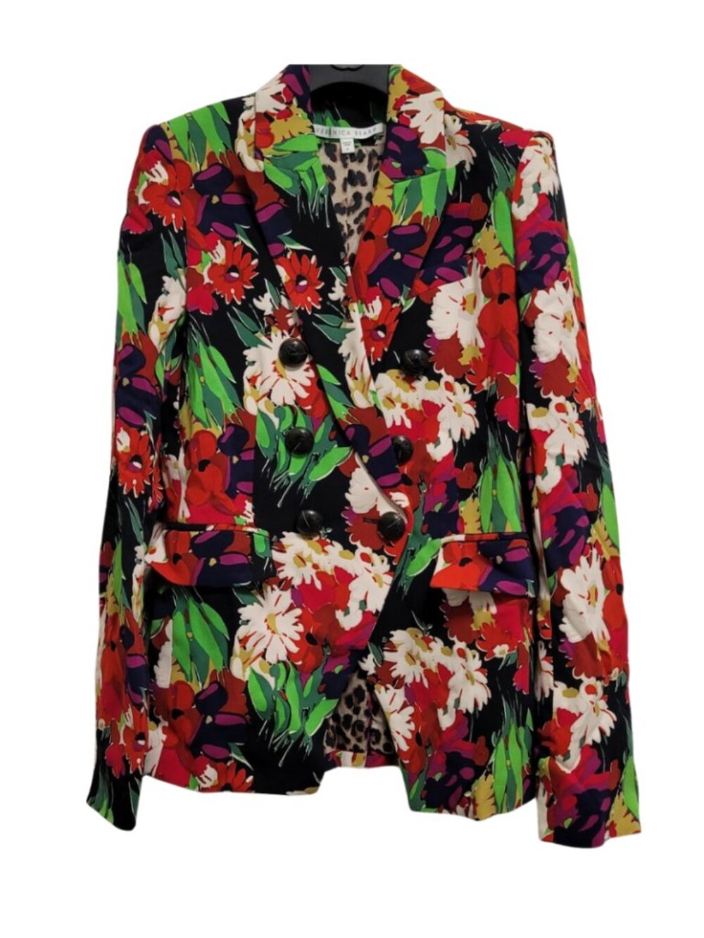 Veronica Beard Miller Floral Double-Breasted Dickey Jacket. Sz 2 - Picture 5 of 8